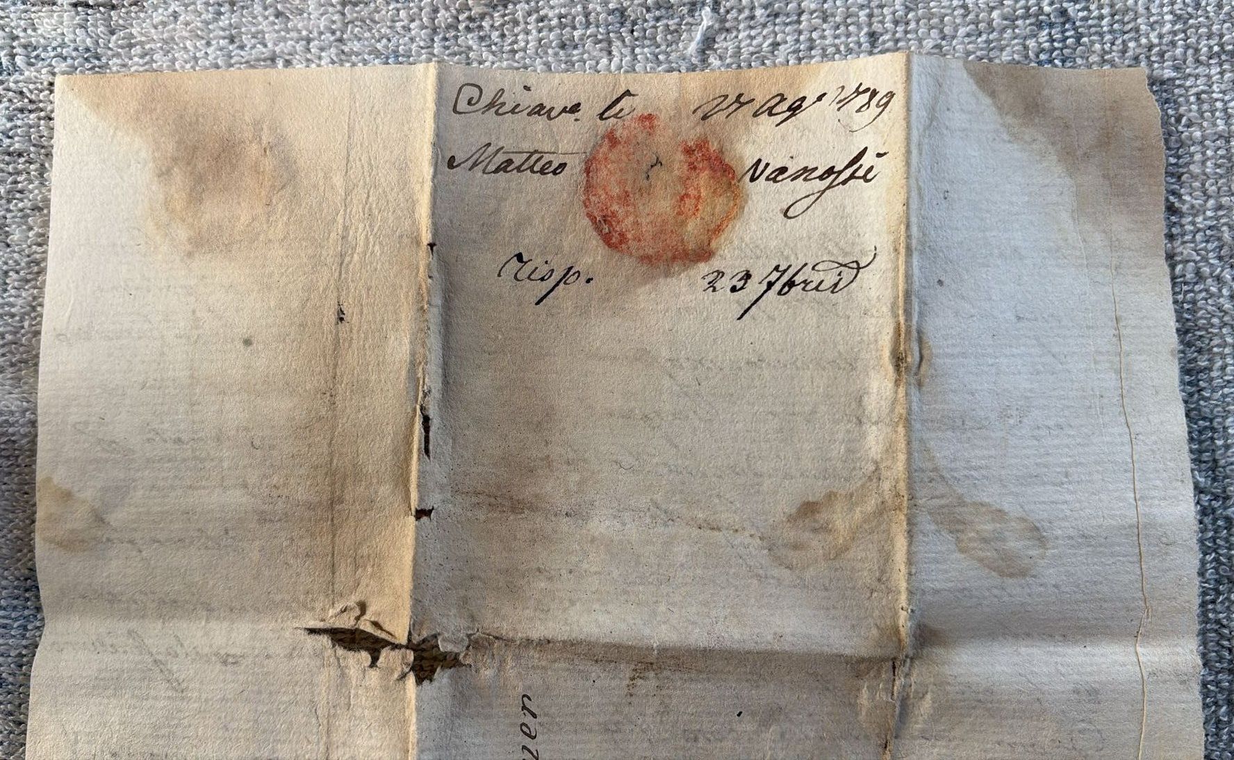 Documenti: ANTIKER BRIEF 1789 – Usato da Ostermundigen venduto da wini63 4