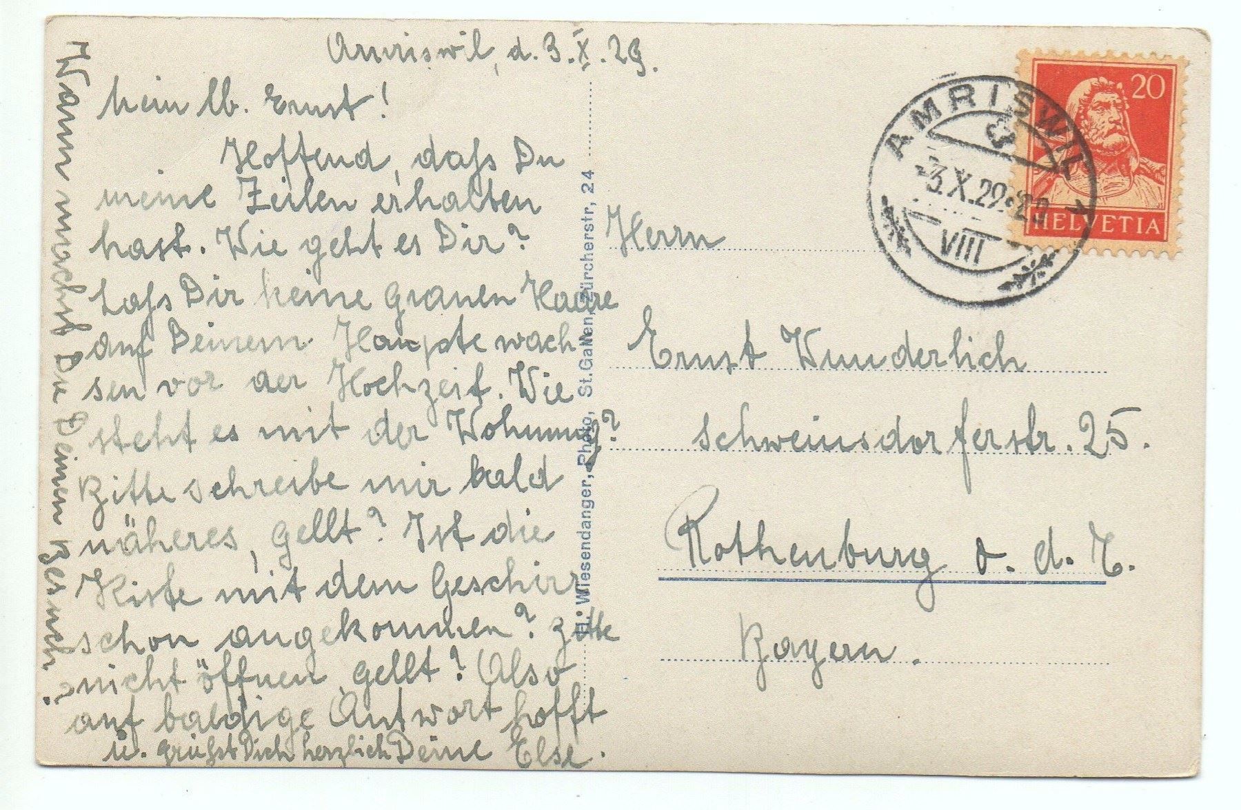 Cartes postales: AMRISWIL – D'occasion à Jona par philajona 1