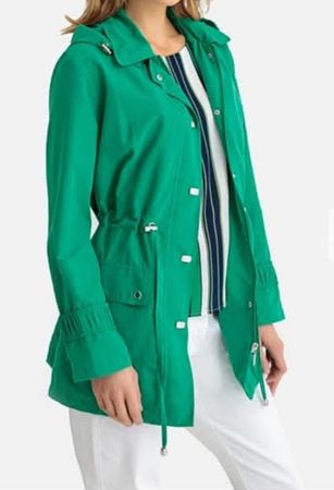 Anne Weyburn Übergangsjacke, Grün, mit Kapuze, Gr. 46