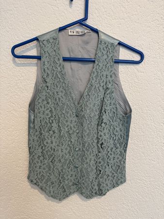 Vintage Weste Gilet Together Gr. 36 mint blau türkis