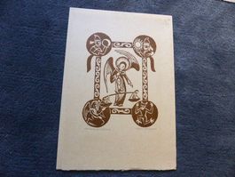 Ernst Murbach,Holzschnitt,original signiert!Muttenz,Zillis
