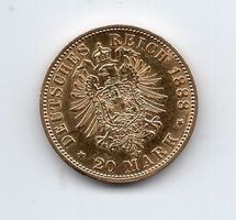 (168)  Preussen, Friedrich, 20 Mark, 1888, top stgl