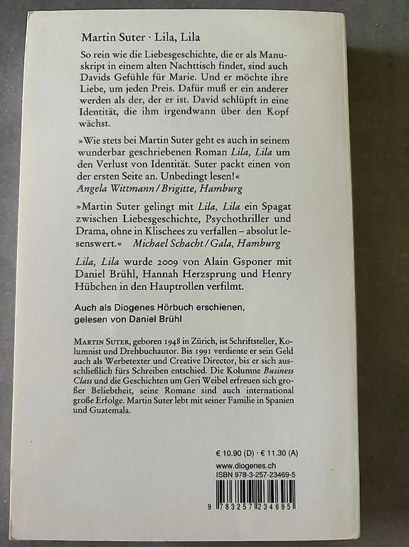 Bücher: Lila, Lila von Martin Suter – Gebraucht aus Aegerten von Blanc11 1
