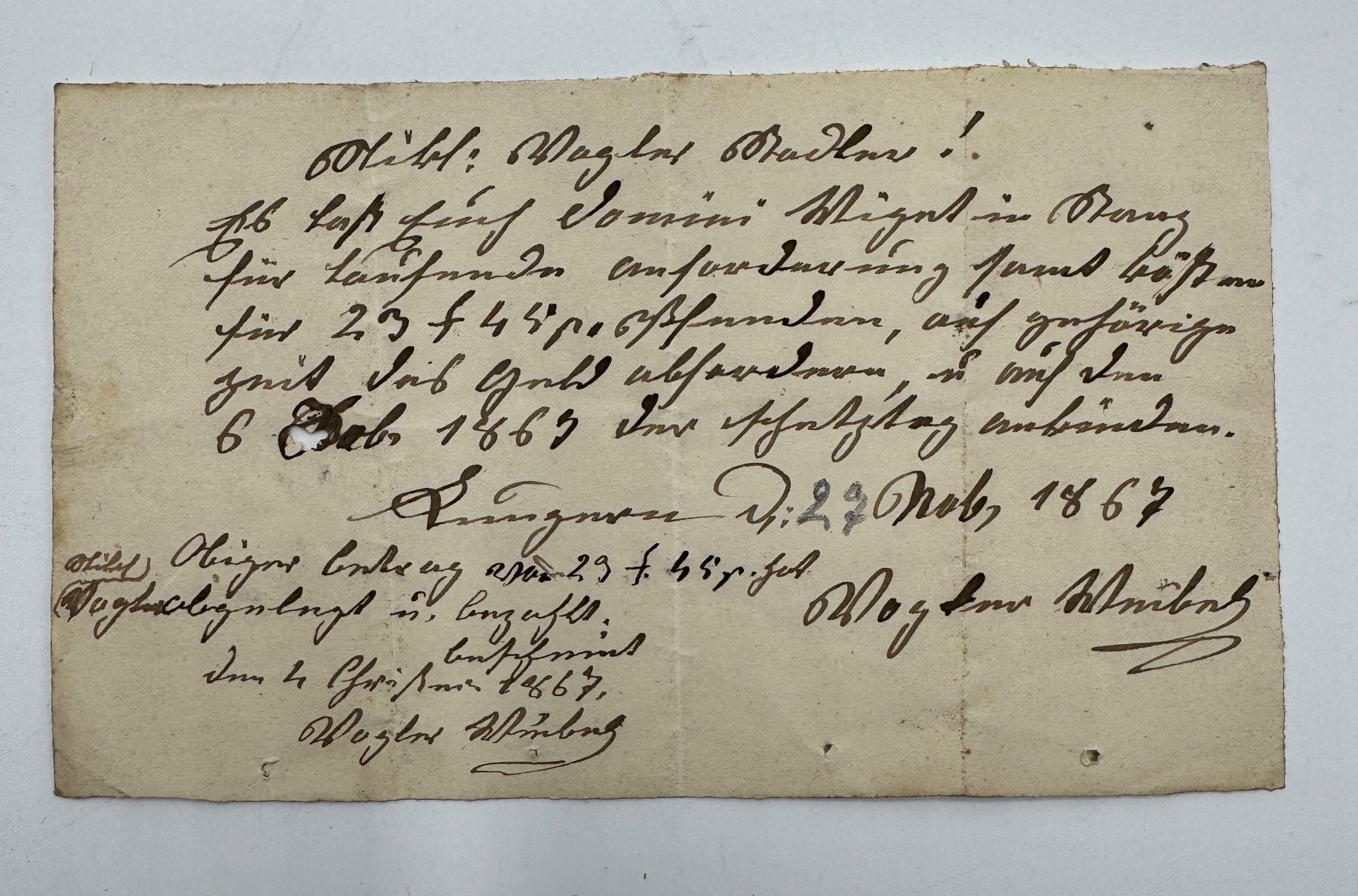 Documenti: Historische Briefe, 1799 und 1867, – Usato da Sachseln venduto da BONATI01 1