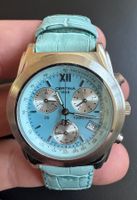 Certina DS Chronograph hellblaues Zifferblatt Lederband