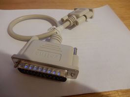 Kabel Adapter DB25 Stecker auf DB9 Buchse