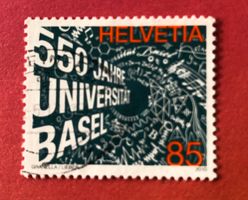 Nr.1348 mit Stempel 550 Jahre Universität Basel 2010  