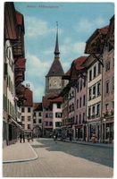 Aarau, Rathausgasse, koloriert, um 1925