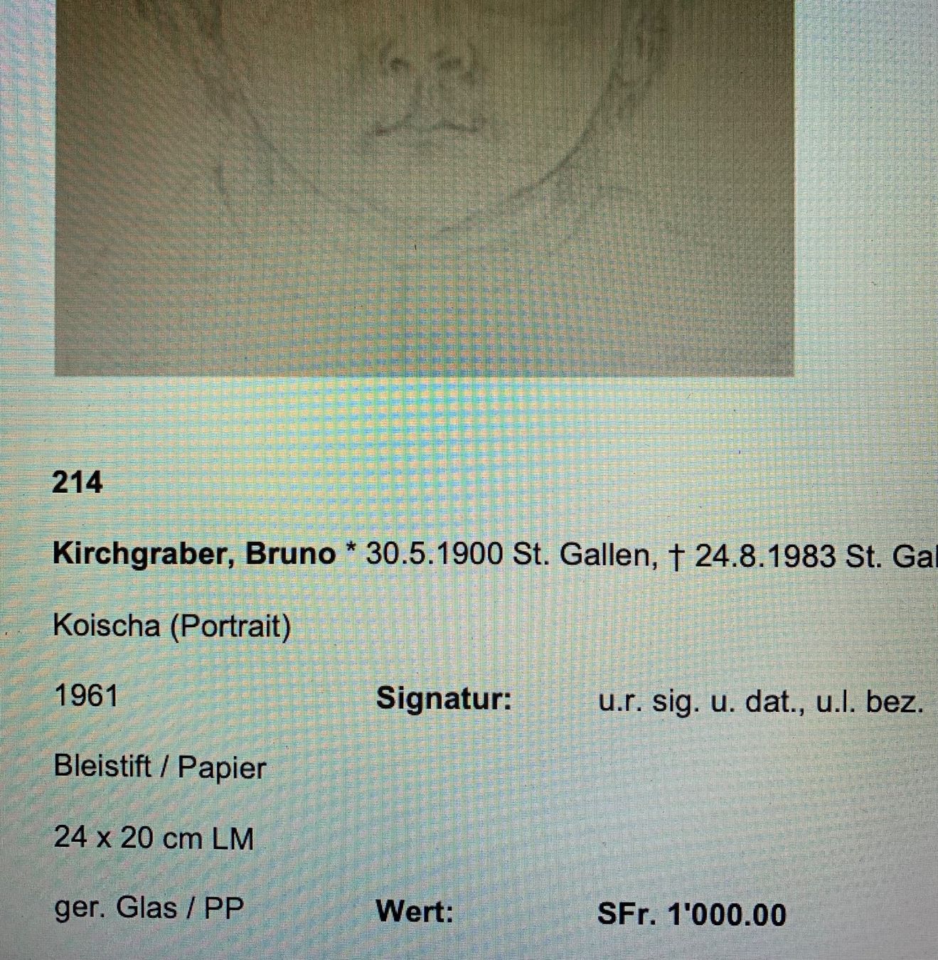 Dipinti: KIRCHGRABER BRUNO 1900-1983 St. Gallen – Usato da Wolfhalden venduto da SecondAntique 6