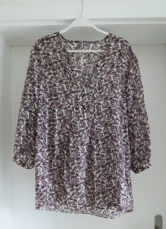 Seidenbluse Gr. L, leicht transparenter Stoff, wie neu