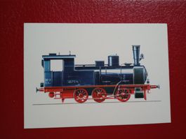 AK Bahn Kunst Zeichnung Swoboda Güterzug Tenderlokomotive