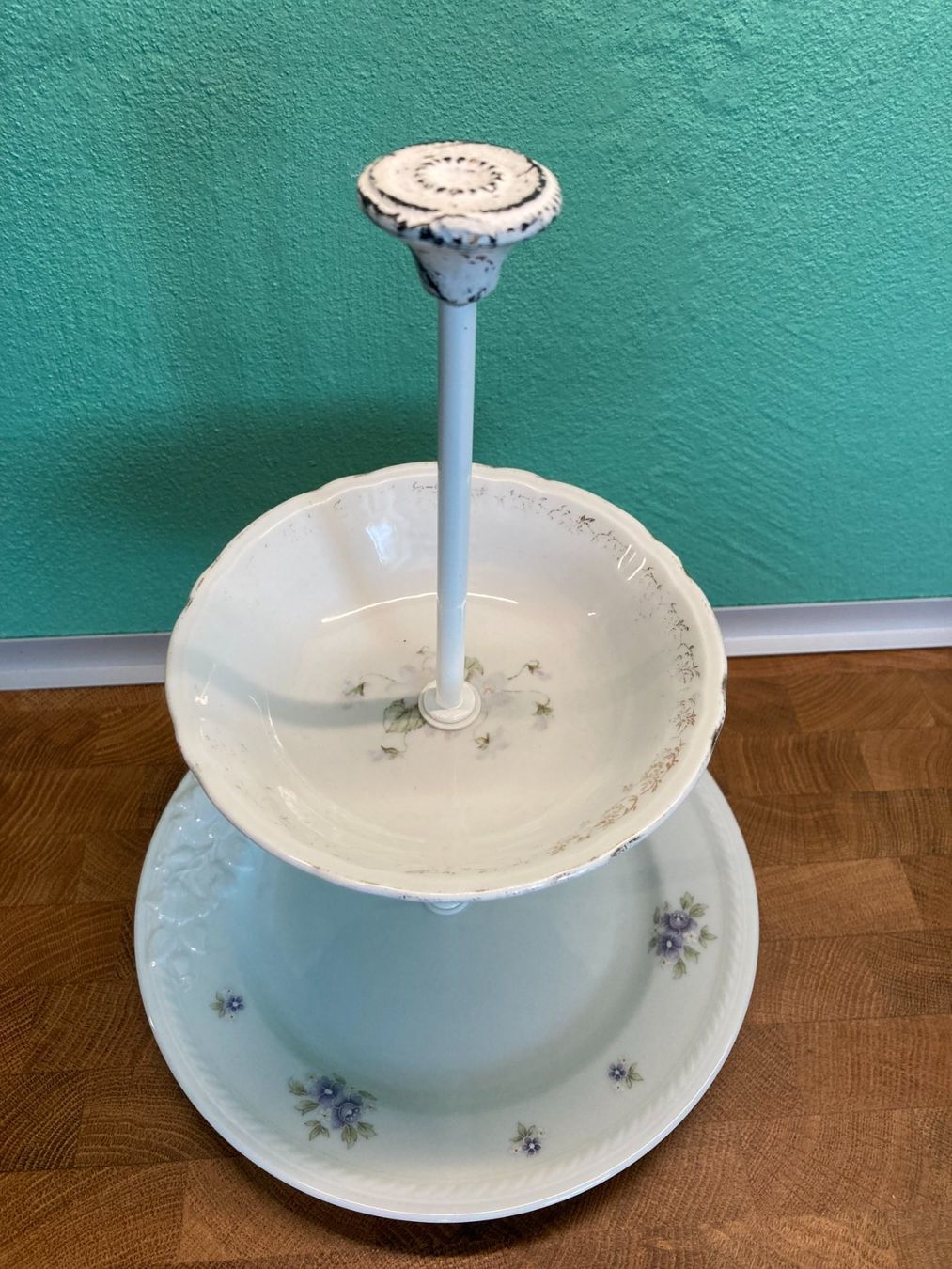 Piatti: Etagere romantischer Shabby Chic look mit Metallkopf – Usato da Subingen venduto da ArtBead 5