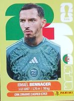 Ismael Bennacer Fussballkarte Panini guter Zustand