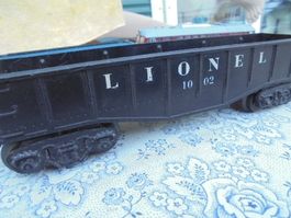 Modelleisenbahn Güterwagen Lionel  schwarz Spur O Lüp22cm