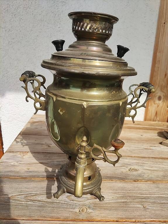 Teekannen: Russischer Messing Holzkohle Samovar – Gebraucht aus Gams von heidijo 2