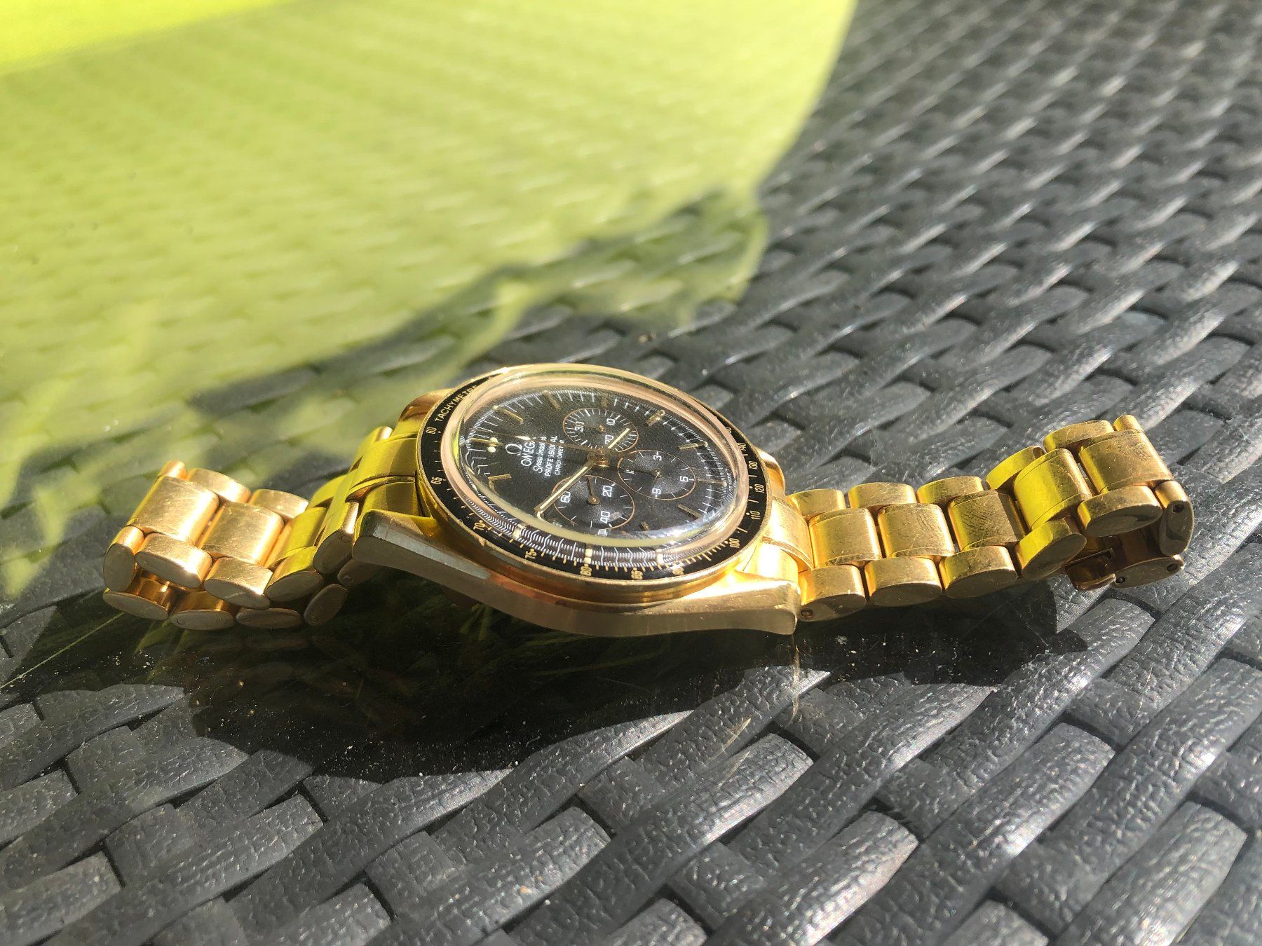 Omega Orologi: Omega Speedmaster Professional 18k Gold 250 Stk Chronometer – Usato da Itingen venduto da bubibu 5