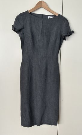 MUGLER Kleid Grau Gr. 34/36 Büro Vintage