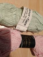 Flammégarn pastell rosa und grün