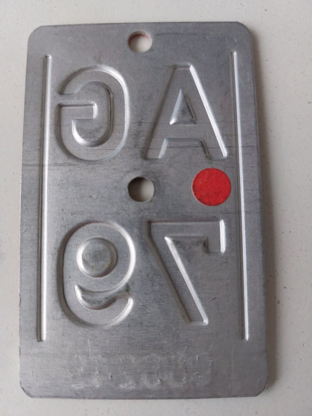 Sachs Insegne: Velonummer AG 79 plaque Velo – Usato da Schenkon venduto da Uhu007 1