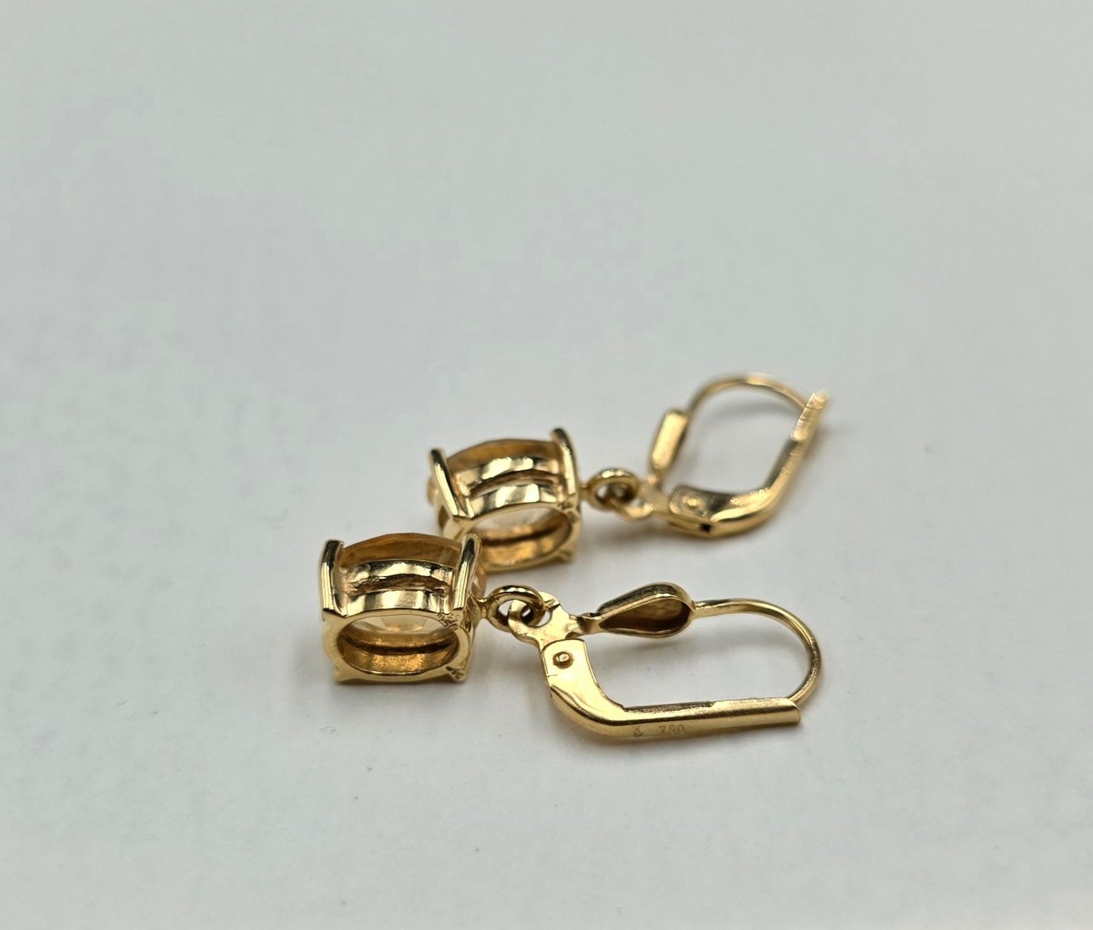 Orecchini pendenti & Orecchini a lobo: 18 Karat 750 Gold Ohrringe Mit Citrin – Usato da Wald ZH venduto da Dasilver 7