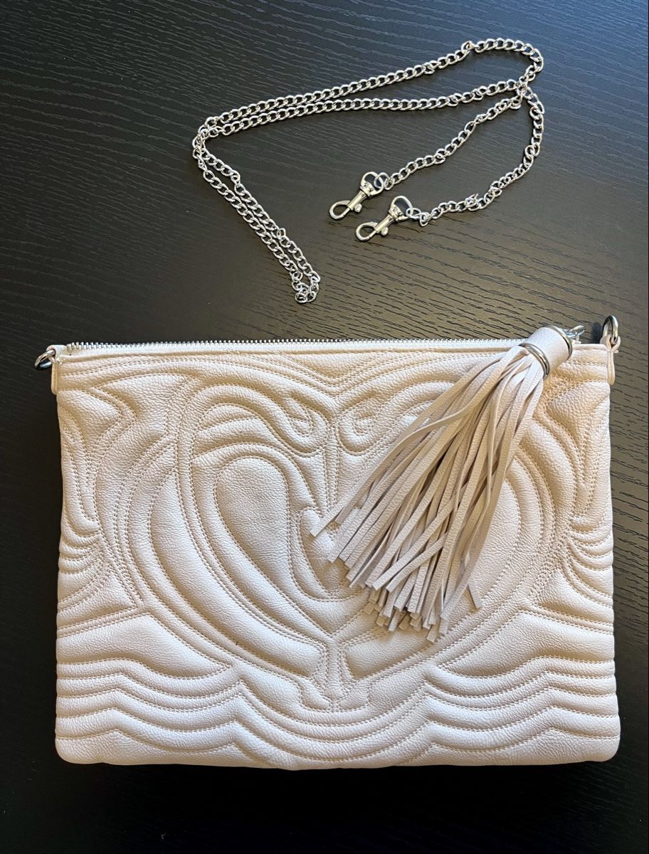 H&M Borse da donna: H&M Clutch mit Quaste, helles altrosa – Usato da Basel venduto da Nath- 2