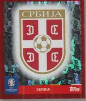 EURO 2024 Topps sticker EMBLEM SERBIA Rare topps texture SRB