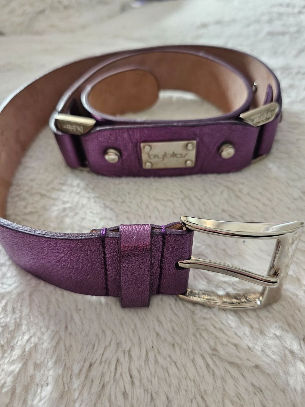 Cinture: Ceinture en cuir Byblos - violette - stylée – Usato da lausanne venduto da mariamimib