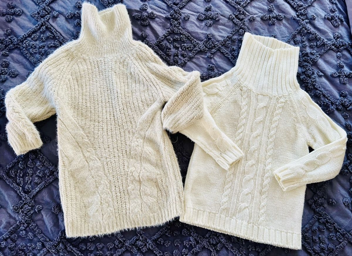 Lotti & Set di vestiti: Pulls chauds d'hiver, blancs et confortables - Lot de 2 – Usato da La Chaux-de-Fonds venduto da Sabinchenn