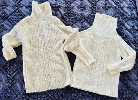 Pulls chauds d'hiver, blancs et confortables - Lot de 2