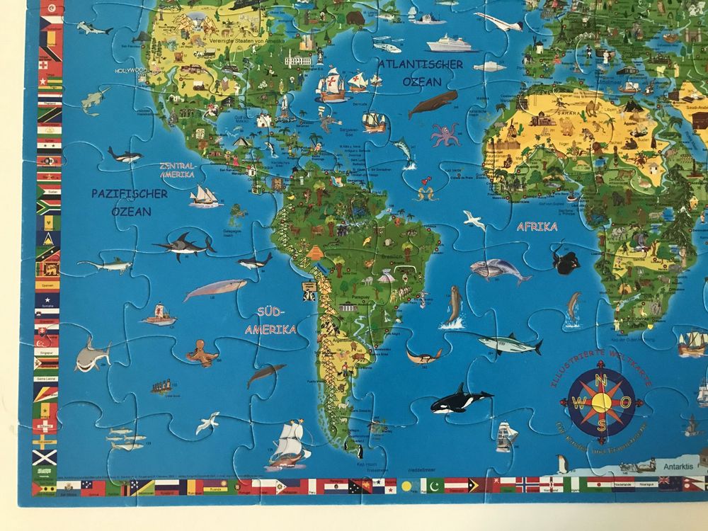 Puzzle: Puzzle Illustrierte Weltkarte – Usato da Therwil venduto da Buchfinken 6