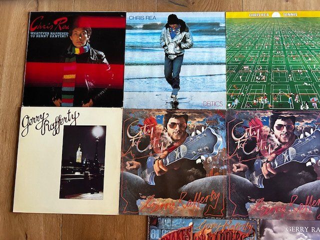 Schallplatten: LP Sammlung Gerry Rafferty, Chris Rea, 12 LPs, div. Press – Gebraucht aus Steinach von Jaguare1961 1