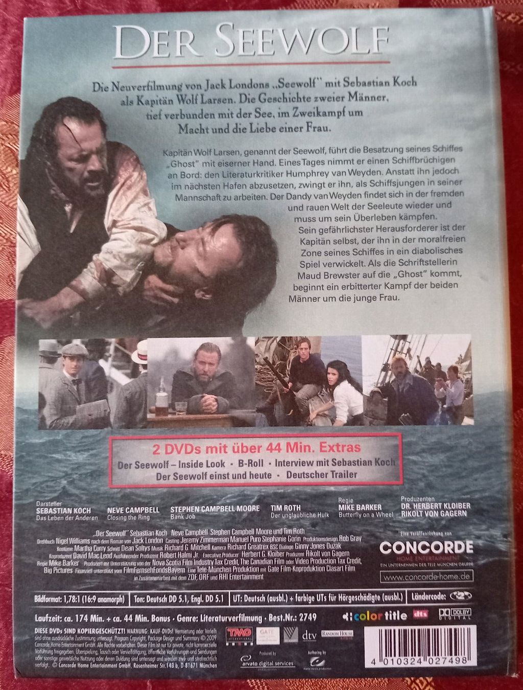 Tutti i DVDs: Der Seewolf  (Jack Londons)      > Doppel-DVD <      De & En – Usato da St.Gallen venduto da elk2023 2