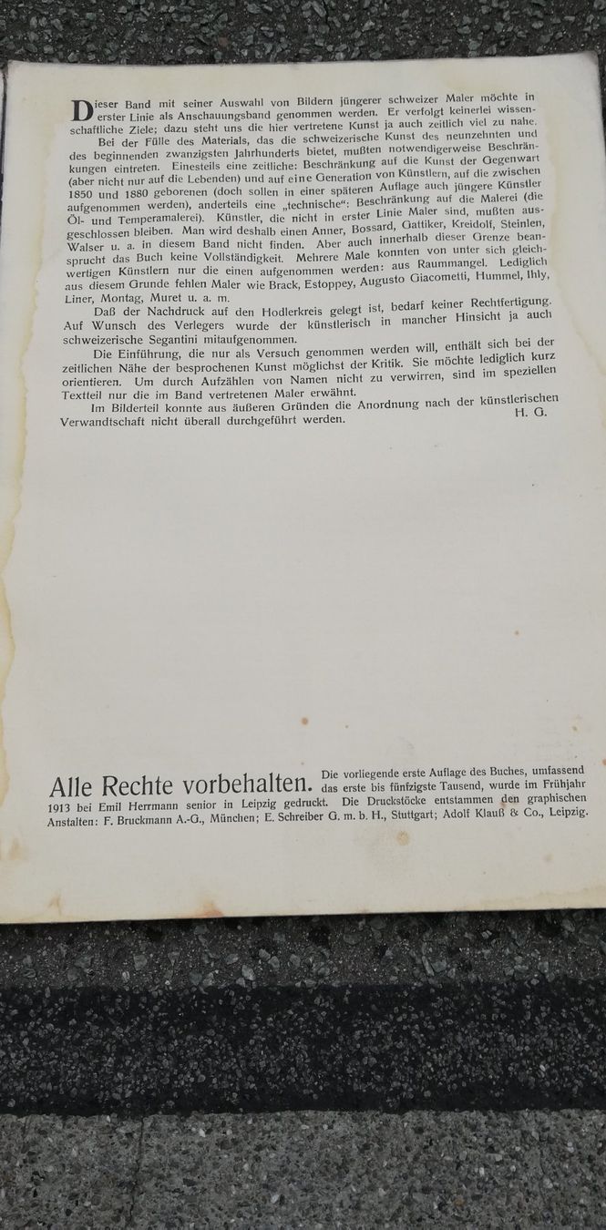 Bücher: Buch von 1913: Schweizer Maler – Gebraucht aus Thun von Matthias72 5