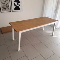 IKEA Tisch 185cm Pinntorp hellbraun und weiss