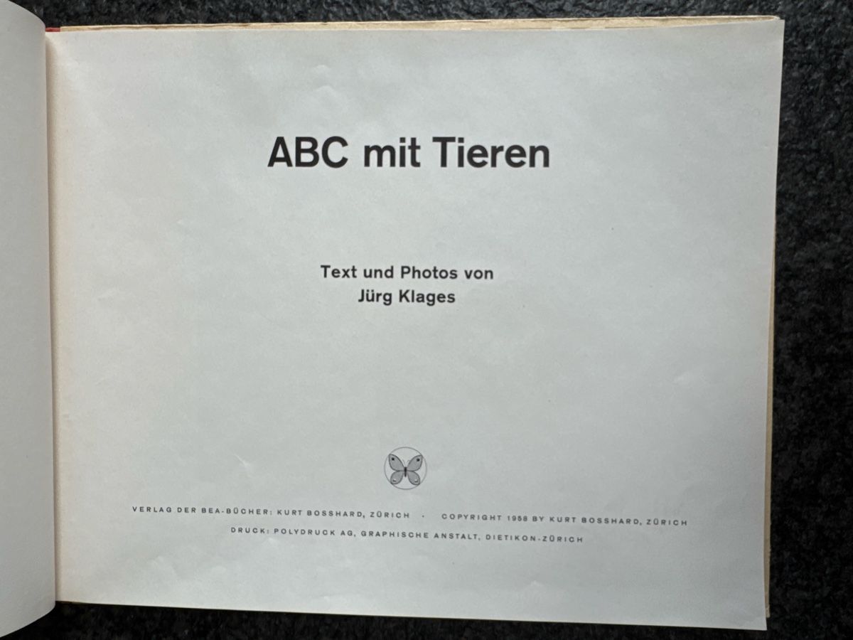 Bücher: ABC mit Tieren Jürg Klages – Gebraucht aus Eschenz von Belladog 1
