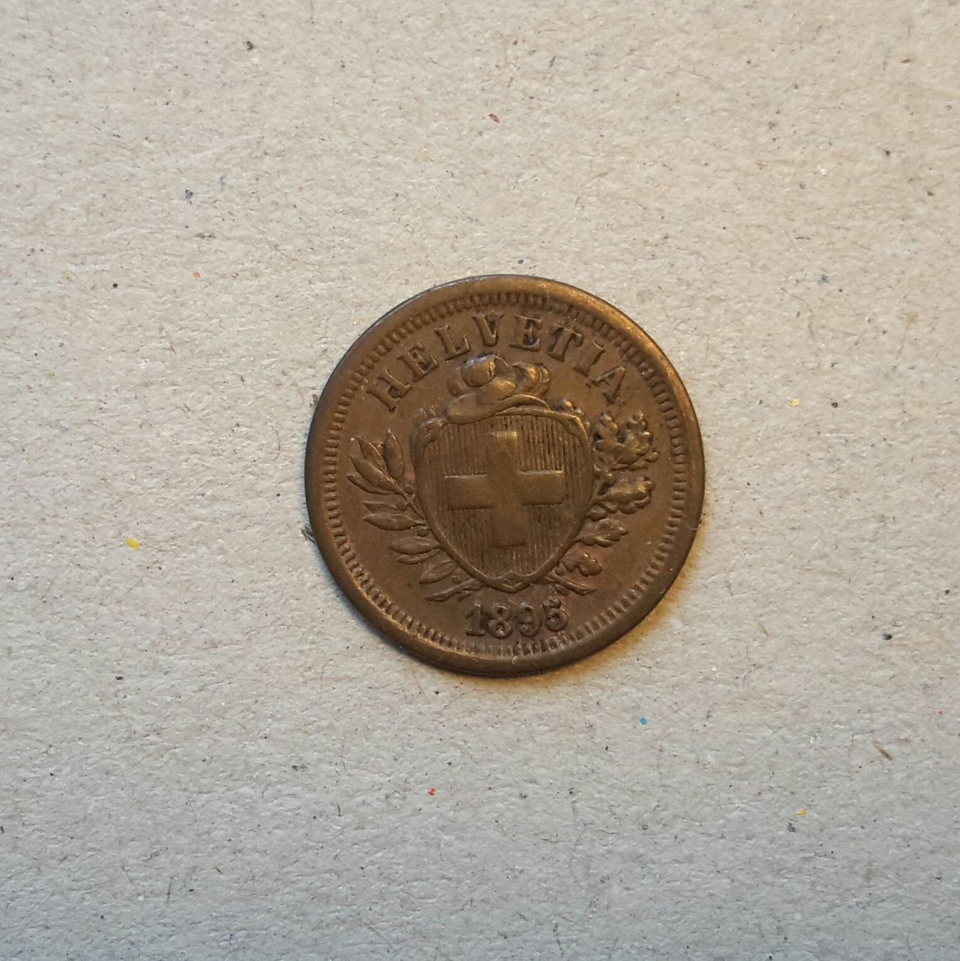 Tutti le monete: 1 Rappen 1895 , Bronze . – Usato da Burgdorf venduto da Olli.34