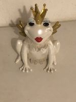 Spardose Froschkönigin weiss goldfarben guter Zustand