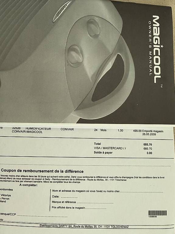 Umidificatori d'aria: CONVAIR-MAGICOOL , humidificateur  – Usato da Nyon venduto da leo_dhs6 4