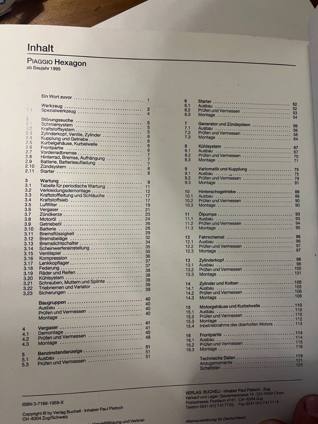Libri: Piaggio Hexagon Reparaturanleitung – Usato da Nassenwil venduto da Swissorion 5