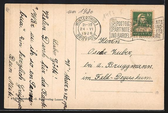Cartes postales: AK Winterthur, Schulhaus Geiselwind – D'occasion à Berlin par bartko-reher 1