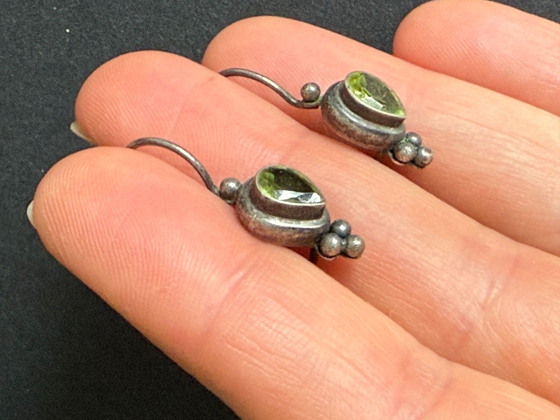 Ohrringe & -stecker: Silber Ohrringe mit Peridot 925 – Gebraucht aus Spiegel b. Bern von Rogger72 5