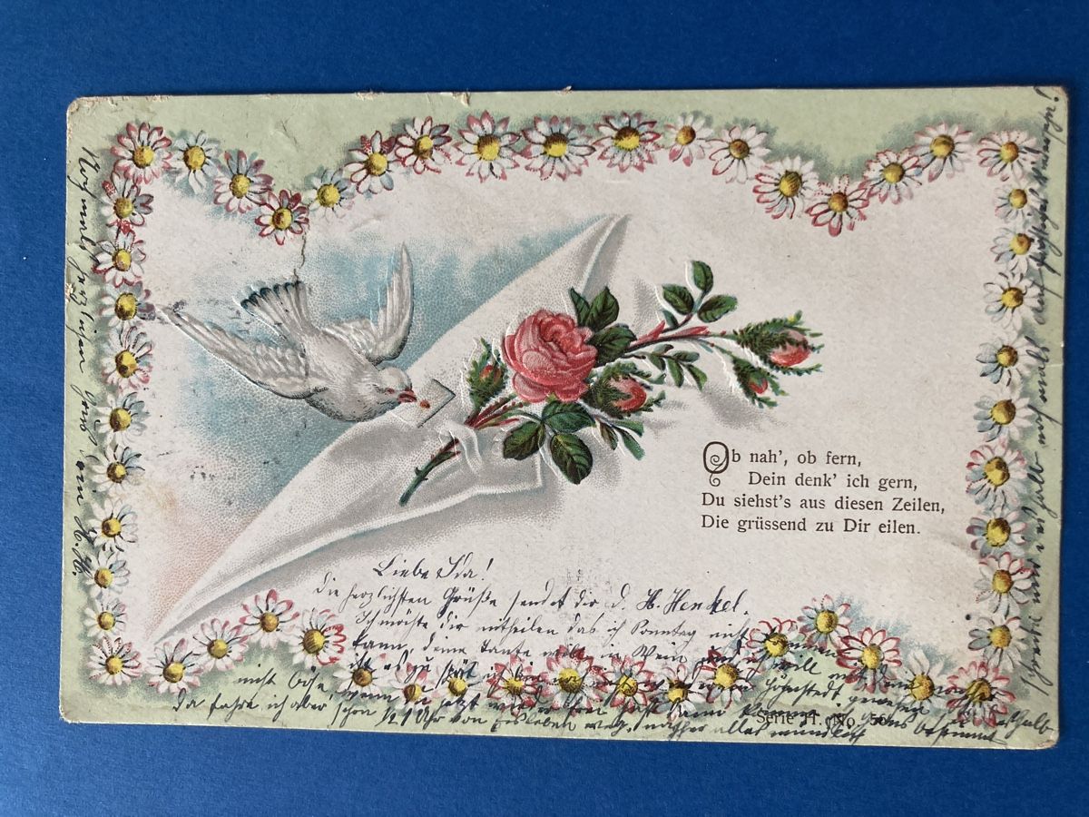 Cartoline postali: Antike Postkarte mit Taube – Usato da Schüpfheim venduto da Seerose80