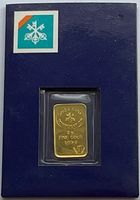 schöner 2 Gramm Goldbarren 999.9 Fine Gold Bankverein