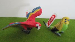 Schleich Papagei / Ara  und Wellensittich