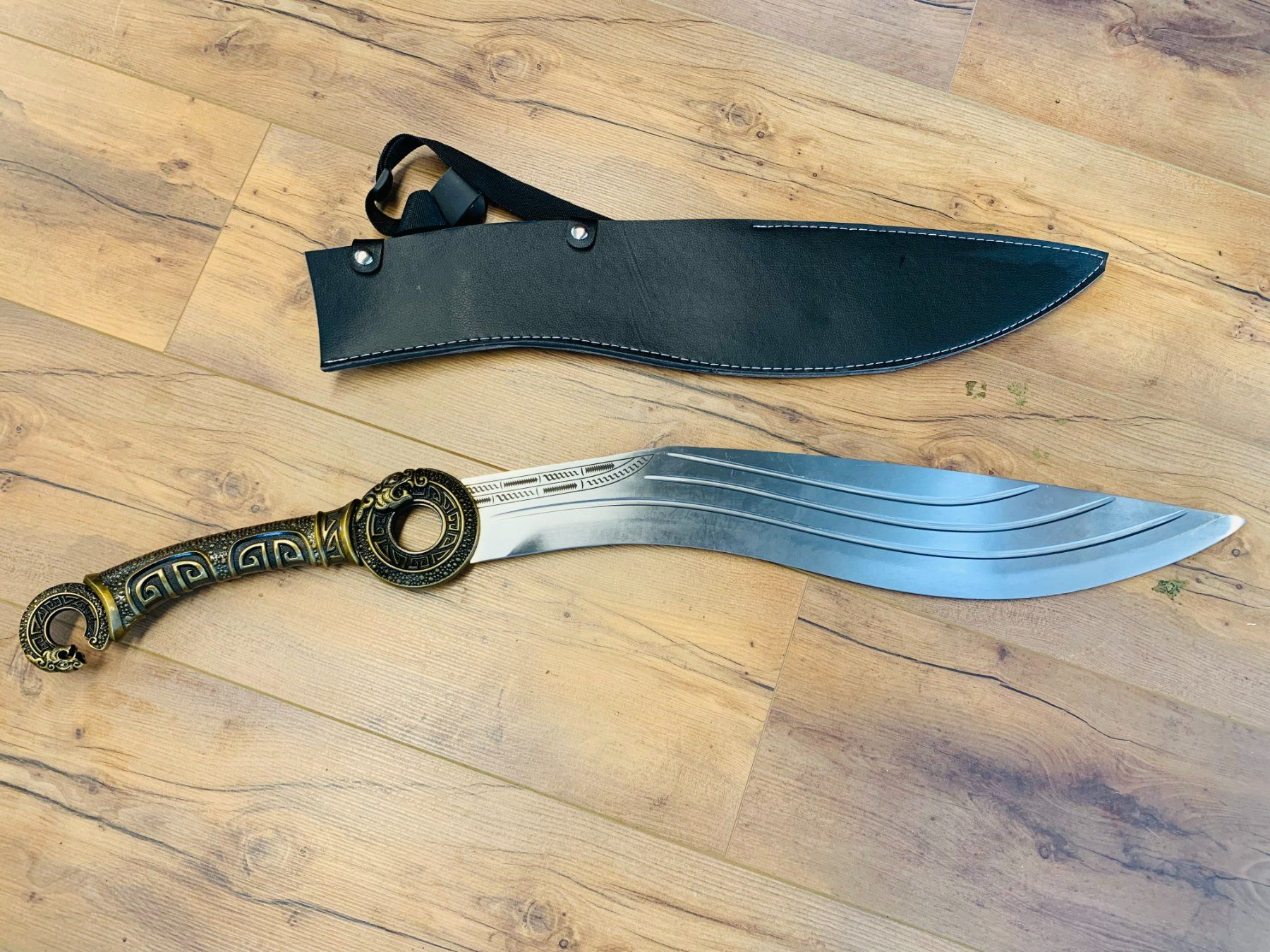 Posate: XXL massive Kukri Machete Messing-Griff & Ring-Knauf 85cm – Nuovo e nell'imballaggio originale da Bergdietikon venduto da shopAgent 8