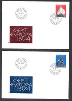 2 FDC 556 - 557 Serie Einzelmarken ET Bern 28.3.1974