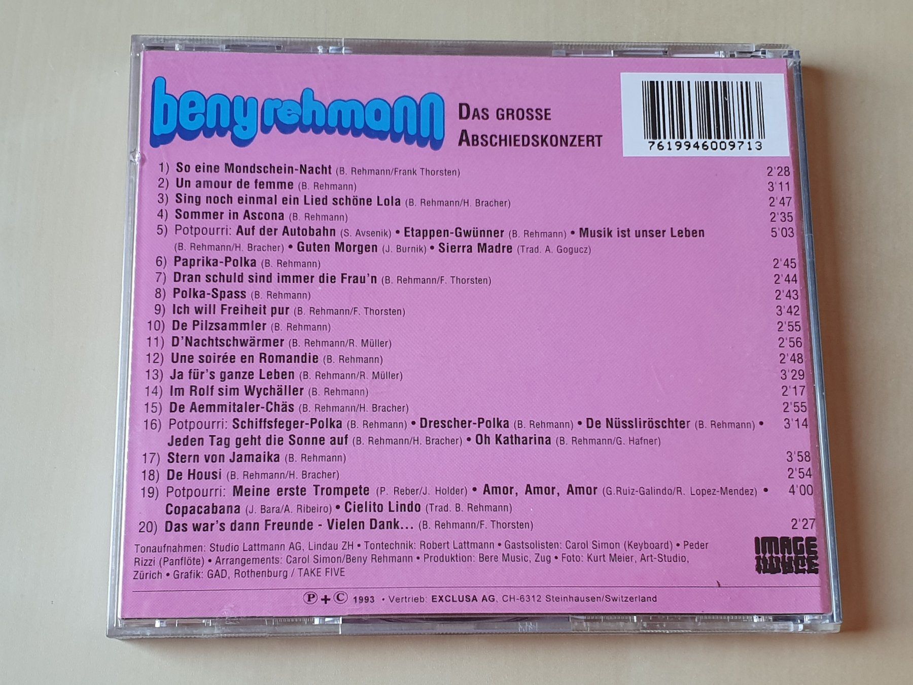 CD: Beny Rehmann Das grosse Abschiedskonzert – Usato da Stansstad venduto da collectorsshop 1