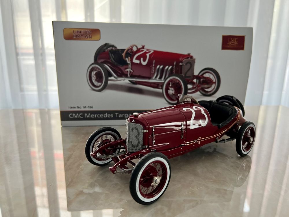 Bonhams : A 1:8 scale model of the 1924 Targa Florio winning Mercedes race car