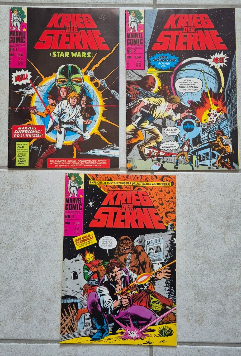 Fumetti: Krieg der Sterne Marvel Comics Nr. 1-3 1978 (!) Star Wars – Nuovo (secondo la descrizione) da Winterthur venduto da Wolfensberg