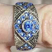 💍 Vintage Silberring mit blauen Steinen – WOW! 💙